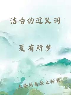 潔白的近義詞